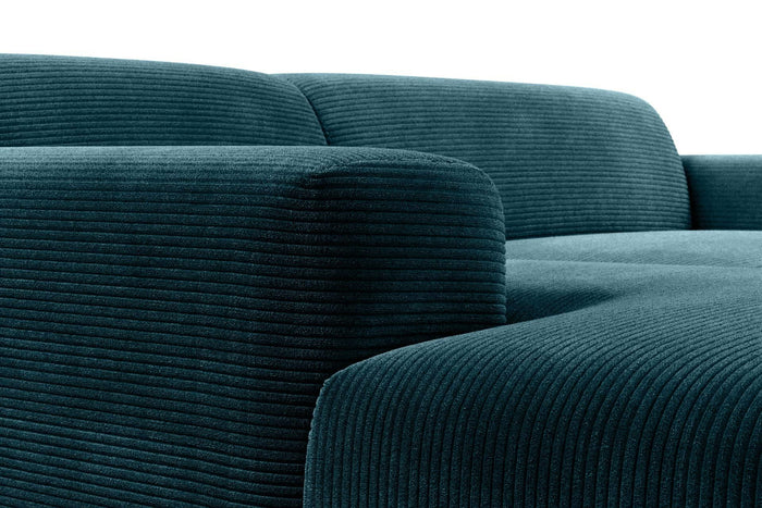 NADUVI Collection Nina Hoekbank Links - Ribstof - Turquoise