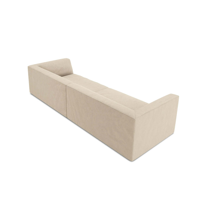 Windsor & Co Sao 4-zitsbank - Ribstof - Lichtbeige