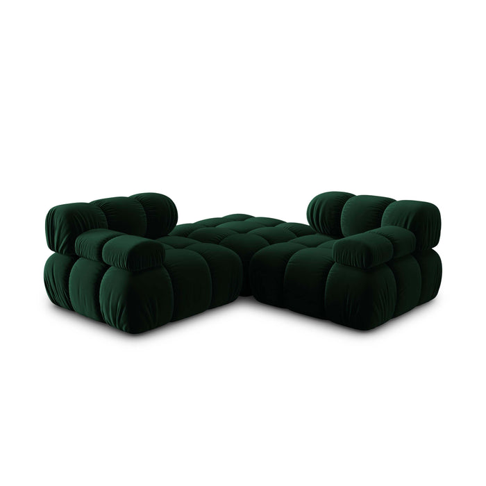 Milo Casa Tropea Modulaire 2-zitsbank met Hocker - Flessengroen