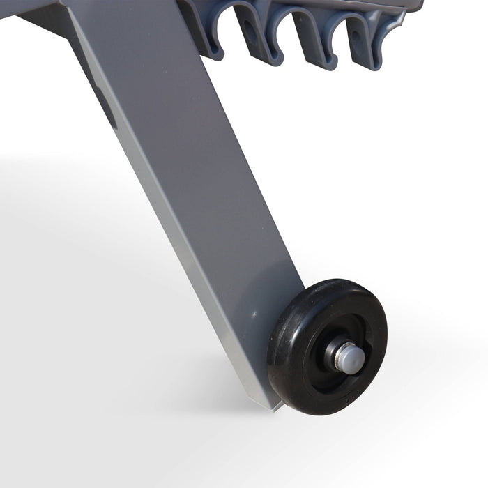 sweeek - Aluminium ligstoelen, meerdere standen, met wieltjes (set van