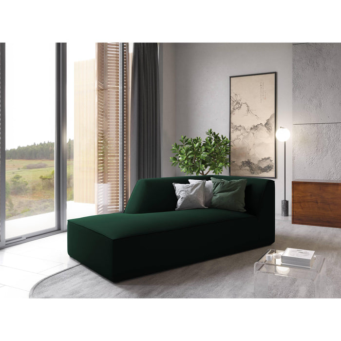 Windsor & Co Sao Chaise Longue Links - Velvet - Flessengroen