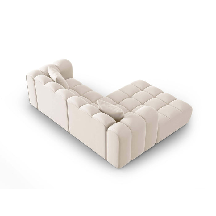 Windsor & Co Halley Hoekbank met Chaise Longue 3-zits - Links - Crème