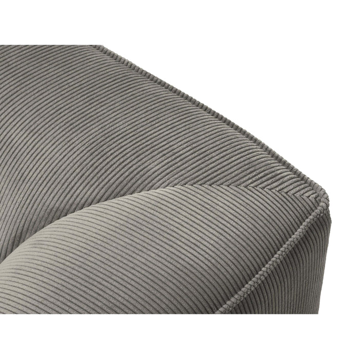 Windsor & Co Sao Chaise Longue Rechts - Ribstof - Lichtgrijs