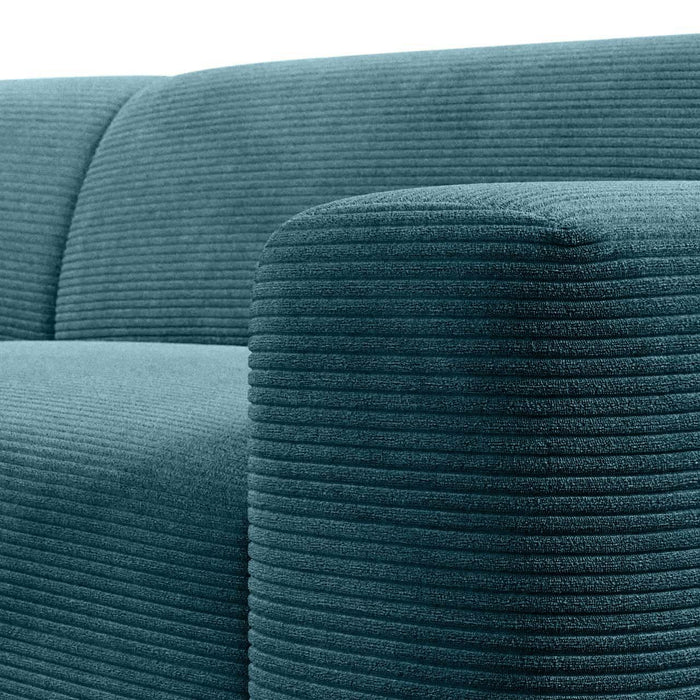 NADUVI Collection Nina Big Hoekbank Rechts - Ribstof - Turquoise