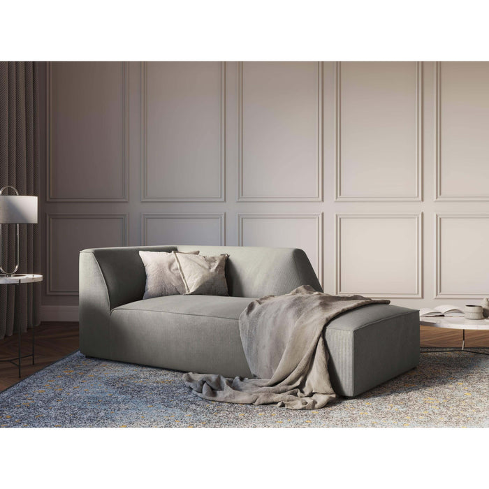 Windsor & Co Sao Chaise Longue Rechts - Ribstof - Lichtgrijs