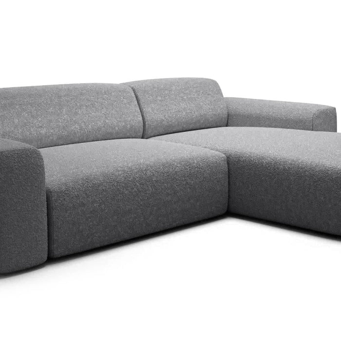 NADUVI Collection Nina Hoekbank Rechts - Bouclé - Lichtgrijs