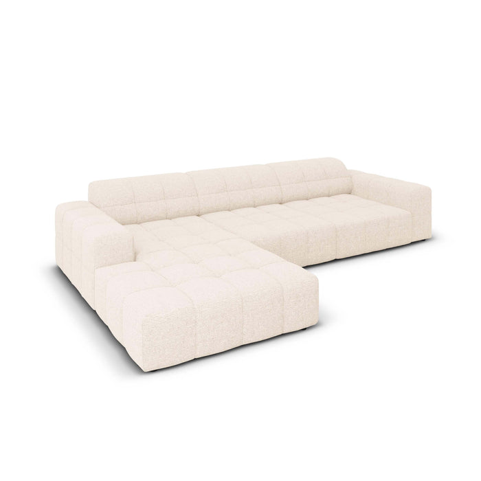 Cosmopolitan Design Chicago Hoekbank met Chaise Longue Links - Chenille - Crème