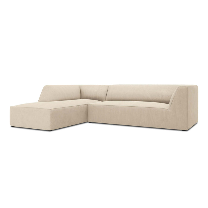 Windsor & Co Sao Hoekbank met Chaise Longue Links - 4-zits - Ribstof - Lichtbeige