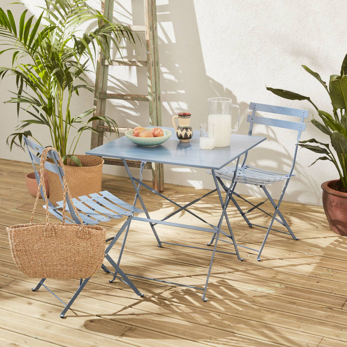 sweeek - Vierkante bistroset 2 stoelen