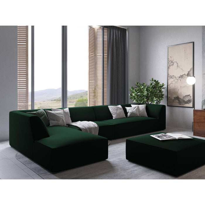 Windsor & Co Sao Hoekbank met Chaise Longue Links - 5-zits - Velvet - Flessengroen