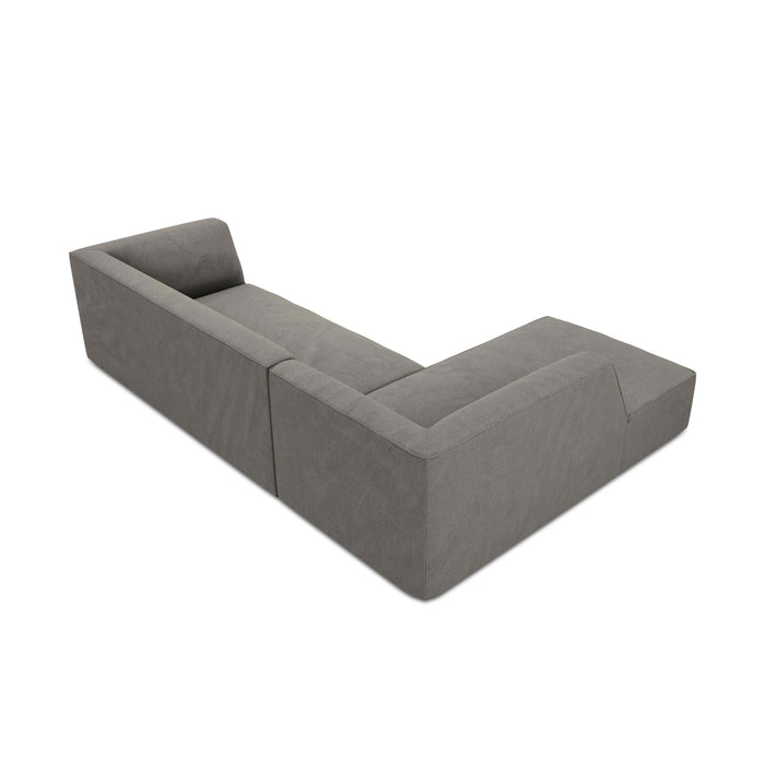 Windsor & Co Sao Hoekbank met Chaise Longue Links - 4-zits - Ribstof - Lichtgrijs