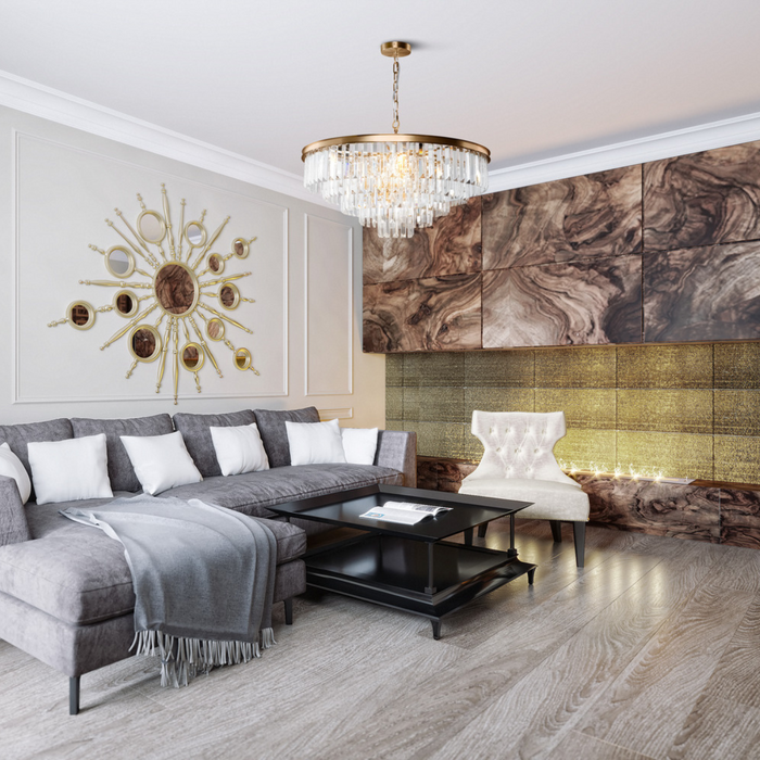 Maytoni - Hanglamp Revero Messing Ø 80 cm .