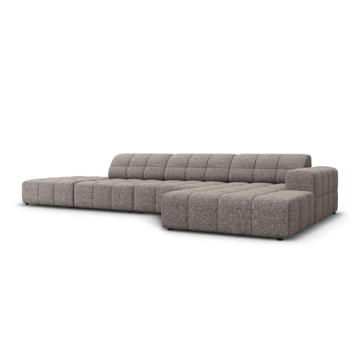 Cosmopolitan Design Chicago Hoekbank met Chaise Longue Rechts - Links Open - Chenille - Lichtgrijs