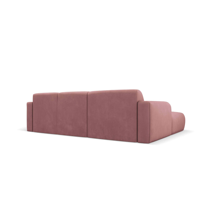 Windsor & Co Lola Hoekbank met Chaise Longue Links - Chenille - Roze