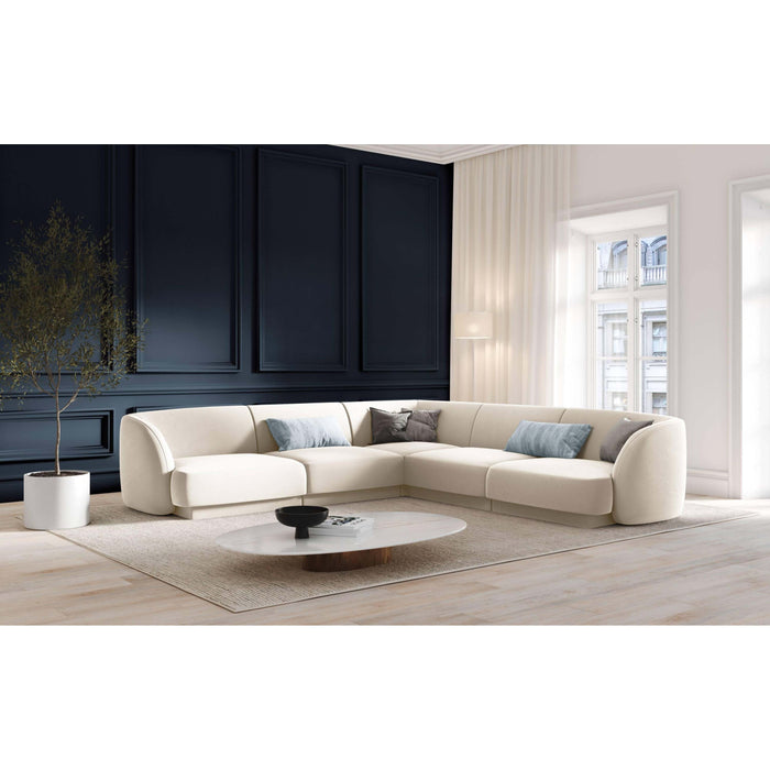 Micadoni Miley Hoekbank - Velvet - Crème