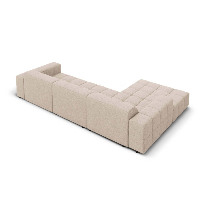 Cosmopolitan Design Chicago Hoekbank met Chaise Longue Links - Chenille - Lichtbeige
