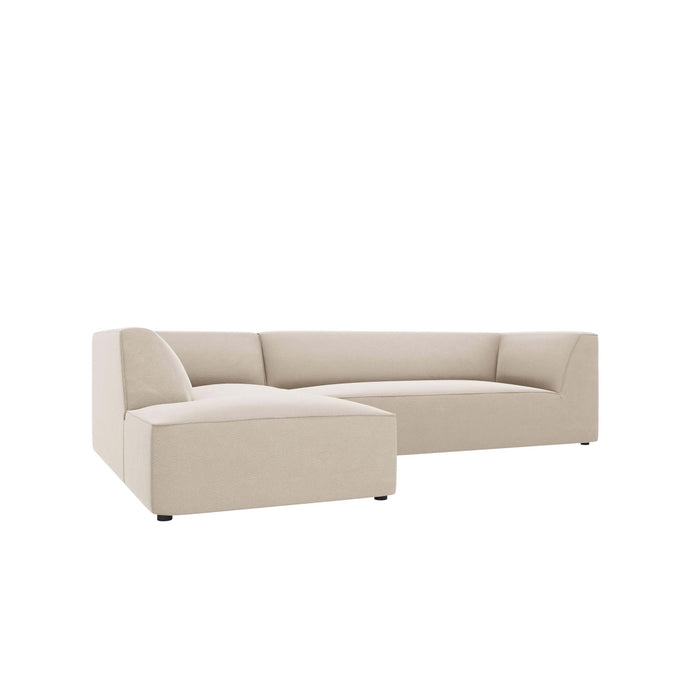 Windsor & Co Sao Hoekbank met Chaise Longue Links - 4-zits - Velvet - Beige