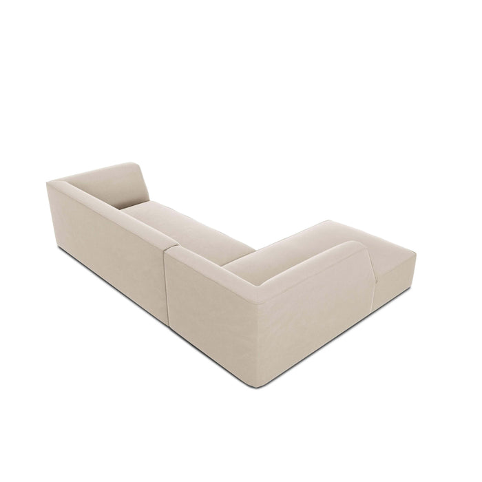 Windsor & Co Sao Hoekbank met Chaise Longue Links - 4-zits - Velvet - Beige