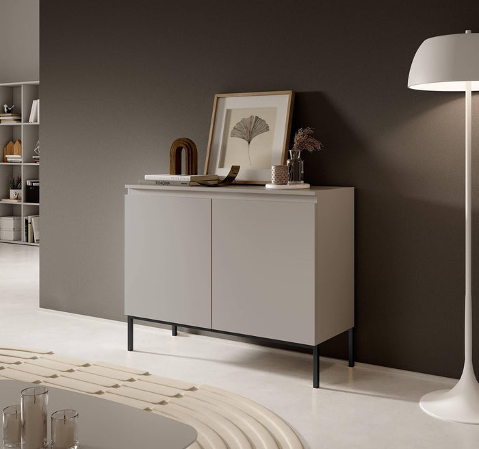 NADUVI Collection Kate Dressoir - B 100 cm - Beige / Zwart