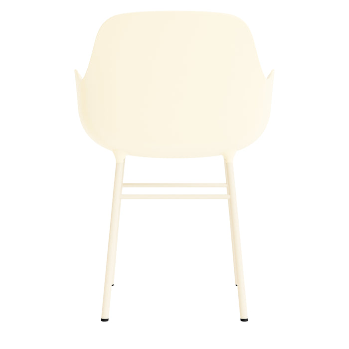 Normann Copenhagen Form Stoel met Armleuning - Staal - Crème
