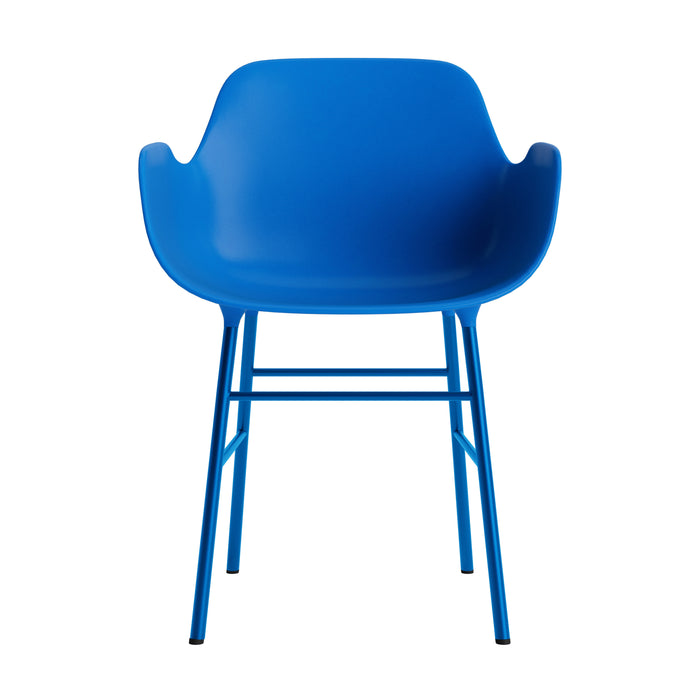 Normann Copenhagen Form Stoel met Armleuning - Staal - Bright Blue