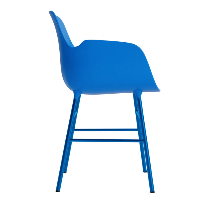 Normann Copenhagen Form Stoel met Armleuning - Staal - Bright Blue