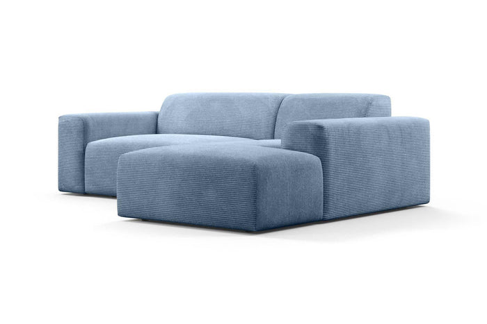 NADUVI Collection Nina Hoekbank Rechts - Ribstof - Lichtblauw