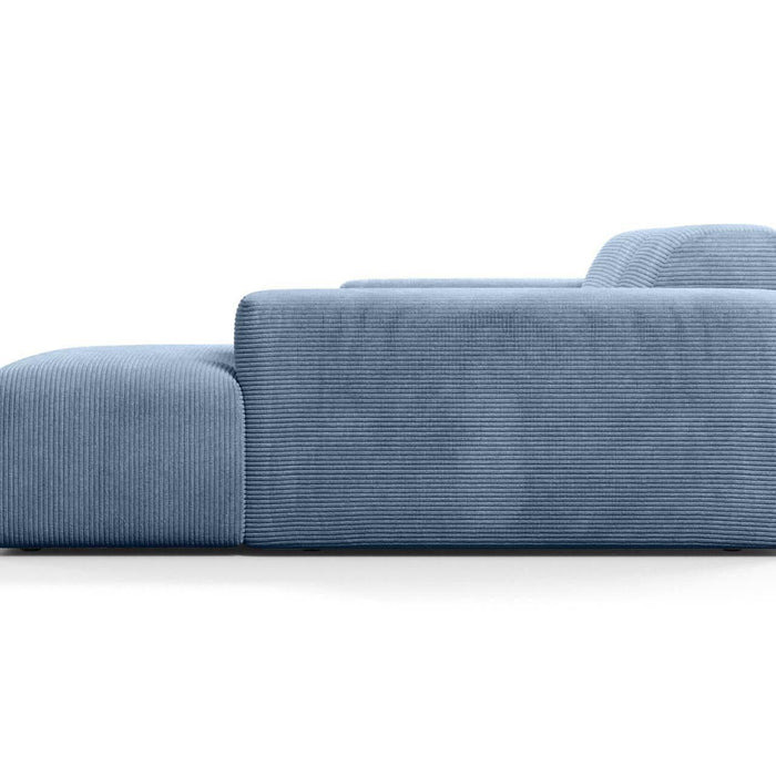 NADUVI Collection Nina Hoekbank Rechts - Ribstof - Lichtblauw