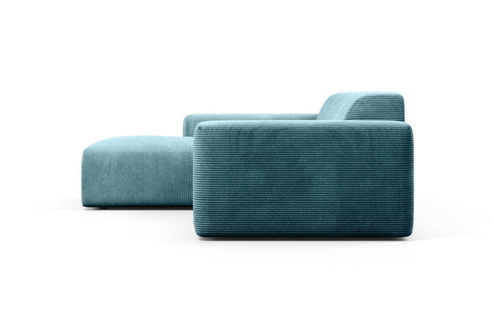 NADUVI Collection Nina Hoekbank Links - Ribstof - Turquoise