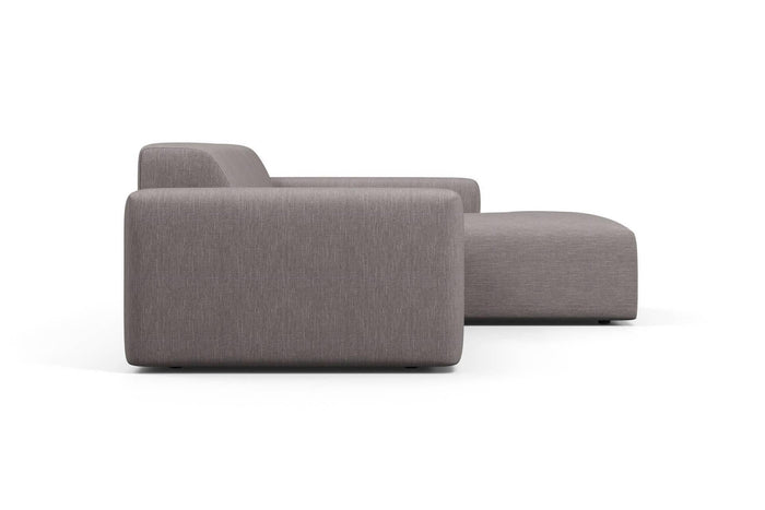NADUVI Collection Nina Hoekbank Rechts - Linnen - Donkergrijs