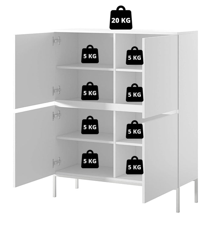 NADUVI Collection Kate Opbergkast - Beige / Zwart