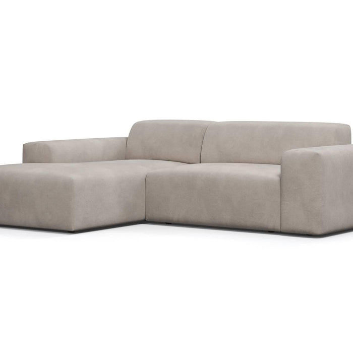 NADUVI Collection Nina Hoekbank Links - Velvet - Taupe