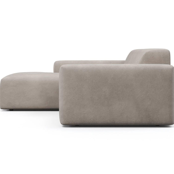 NADUVI Collection Nina Hoekbank Links - Velvet - Taupe