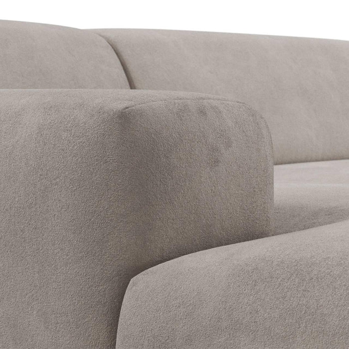 NADUVI Collection Nina Hoekbank Links - Velvet - Taupe