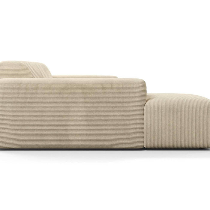 NADUVI Collection Nina Hoekbank Links - Ribstof - Crème