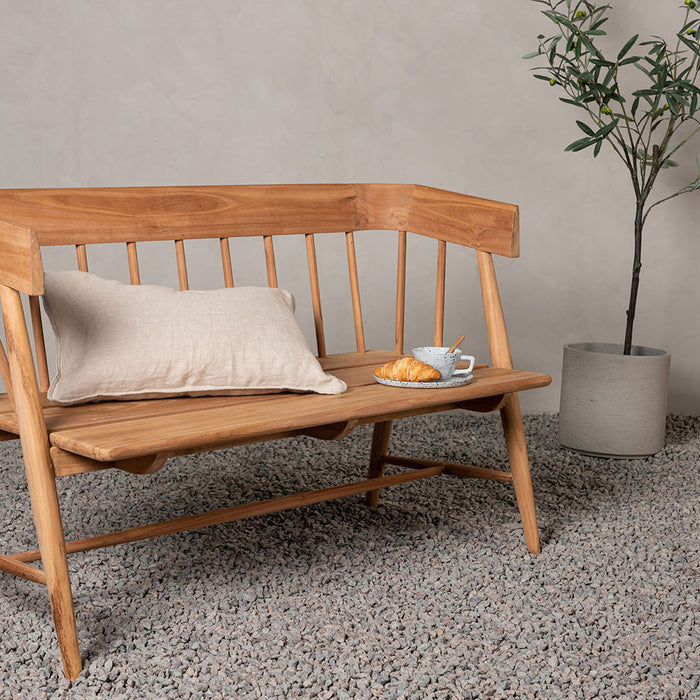 Rebellenclub Reed Tuinbankje - 122 x 58cm - Naturel Hout