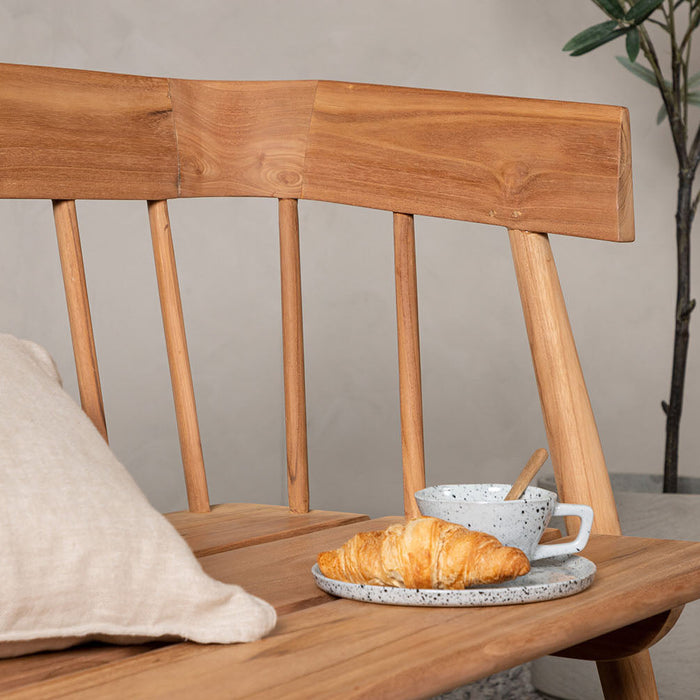 Rebellenclub Reed Tuinbankje - 122 x 58cm - Naturel Hout