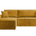 NADUVI Collection Galine Hoekbank met Chaise Longue Links met Slaapfunctie - Ribstof - Mosterdgeel