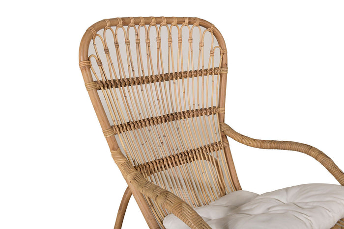 Rebellenclub Merit Tuin Loungestoel - Naturel Rattan