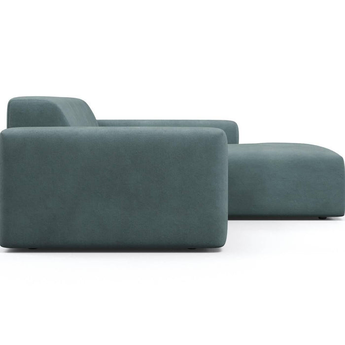 NADUVI Collection Nina Hoekbank Rechts - Velvet - Petrolblauw