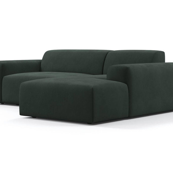 NADUVI Collection Nina Hoekbank Rechts - Velvet - Donkergroen