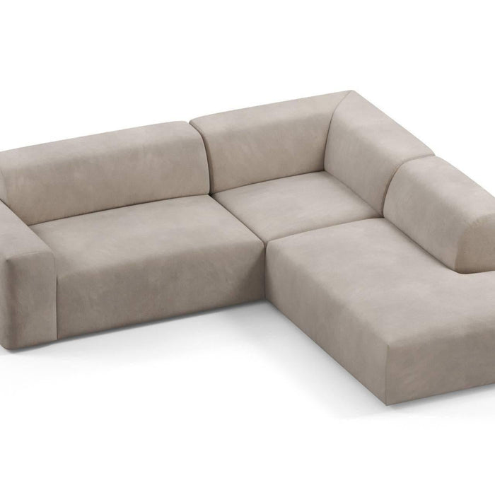 NADUVI Collection Nina Big Hoekbank Rechts - Velvet - Taupe