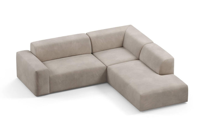 NADUVI Collection Nina Big Hoekbank Rechts - Velvet - Taupe