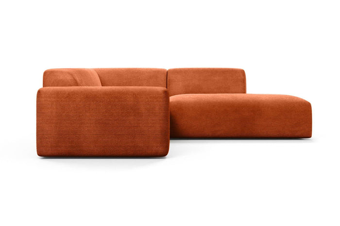 NADUVI Collection Nina Big Hoekbank Rechts - Ribstof - Terra Cotta