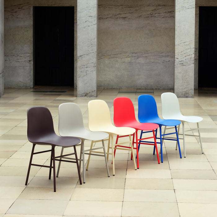 Normann Copenhagen Form Stoel - Staal - Bright Red