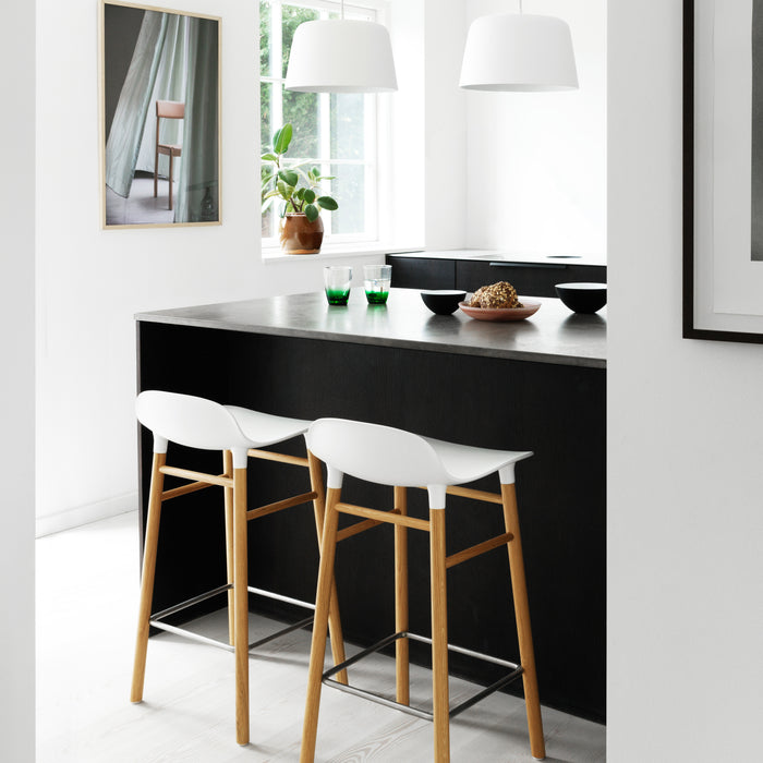 Normann Copenhagen Form Barkruk Low 75 cm - Eiken - Crème
