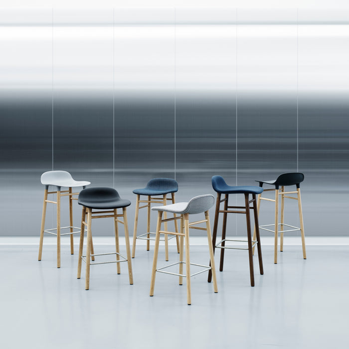 Normann Copenhagen Form Barkruk Low 75 cm - Eiken - Bright Blue