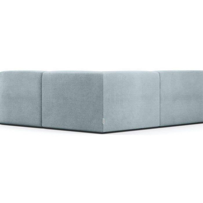 NADUVI Collection Nina Big Hoekbank Rechts - Ribstof - Grijsblauw