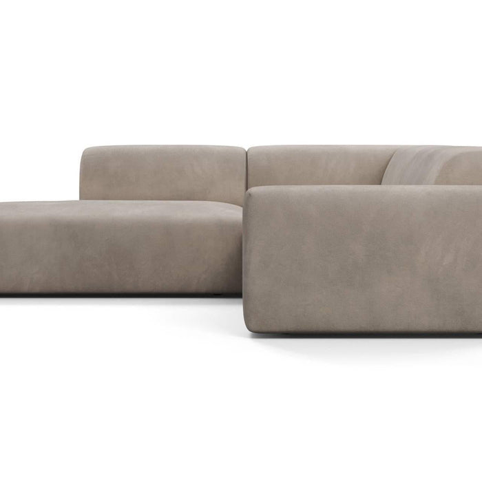 NADUVI Collection Nina Big Hoekbank Links - Velvet - Taupe