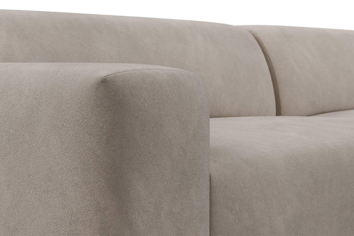 NADUVI Collection Nina Big Hoekbank Links - Velvet - Taupe